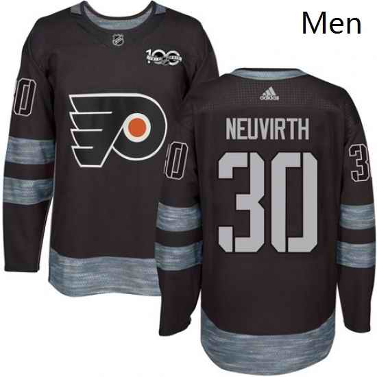 Mens Adidas Philadelphia Flyers 30 Michal Neuvirth Premier Black 1917 2017 100th Anniversary NHL Jersey